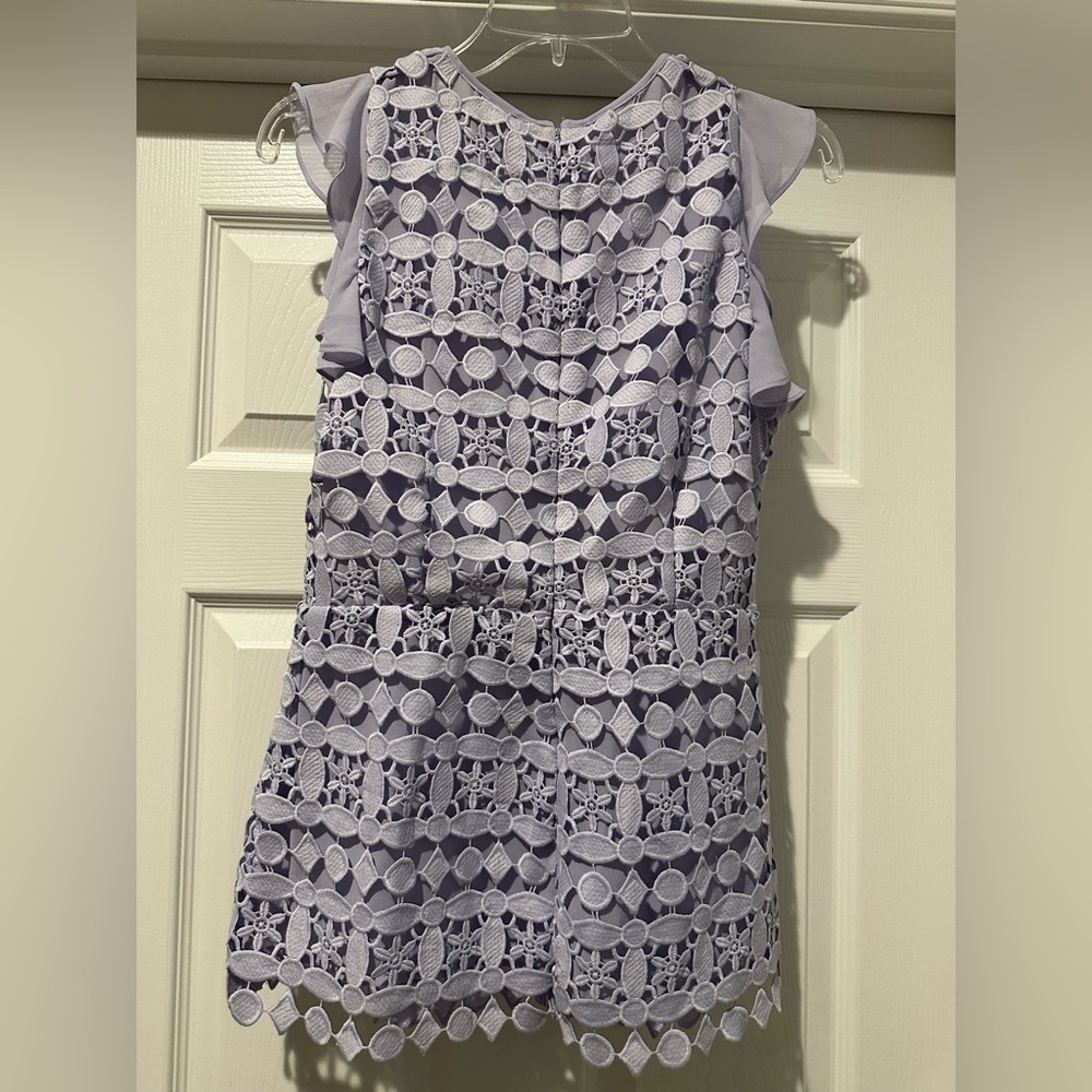 Michael Kors Lavender Lace Peplum Top
